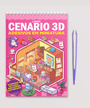 Livro Cenário 3D – Monte Cenários com Adesivos em Miniatura