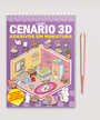 Livro Cenário 3D – Monte Cenários com Adesivos em Miniatura